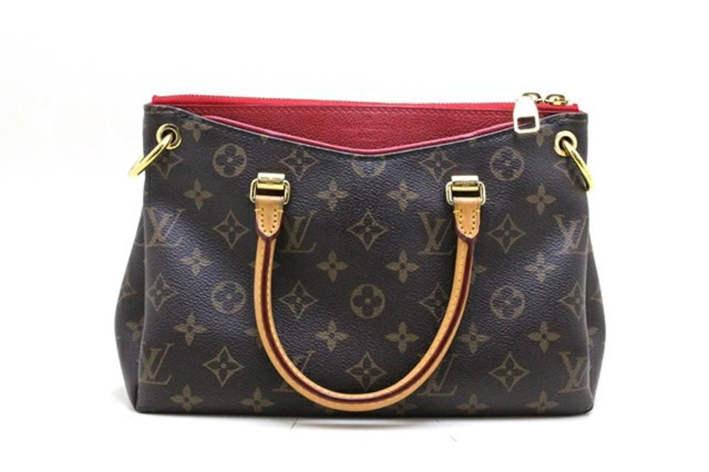 LOUIS VUITTON Pallas Shoulder Bag Cerise Red Monogram